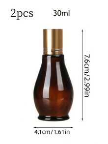 2 个琥珀色玻璃球瓶，带塑料盖，可重复使用灌装香水和精油滚珠瓶，空液体容器罐（20 毫升/0.68 盎司，30 毫升/1.01 盎司），方便旅行携带。 - 彩色 - 查看 9