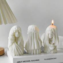 Goddess Portrait Plaster Ornament Silicone Mold DIY Human Statue Aromatherapy Candle - Portrait - View 3