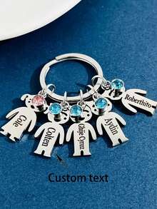 Móc khóa tùy chỉnh, Móc khóa tùy chỉnh với 1 đến 4 tên, Quà tặng móc khóa cá nhân hóa cho anh chị em, người yêu, gia đình, Halloween, Giáng sinh - Nhiều màu - Xem 1