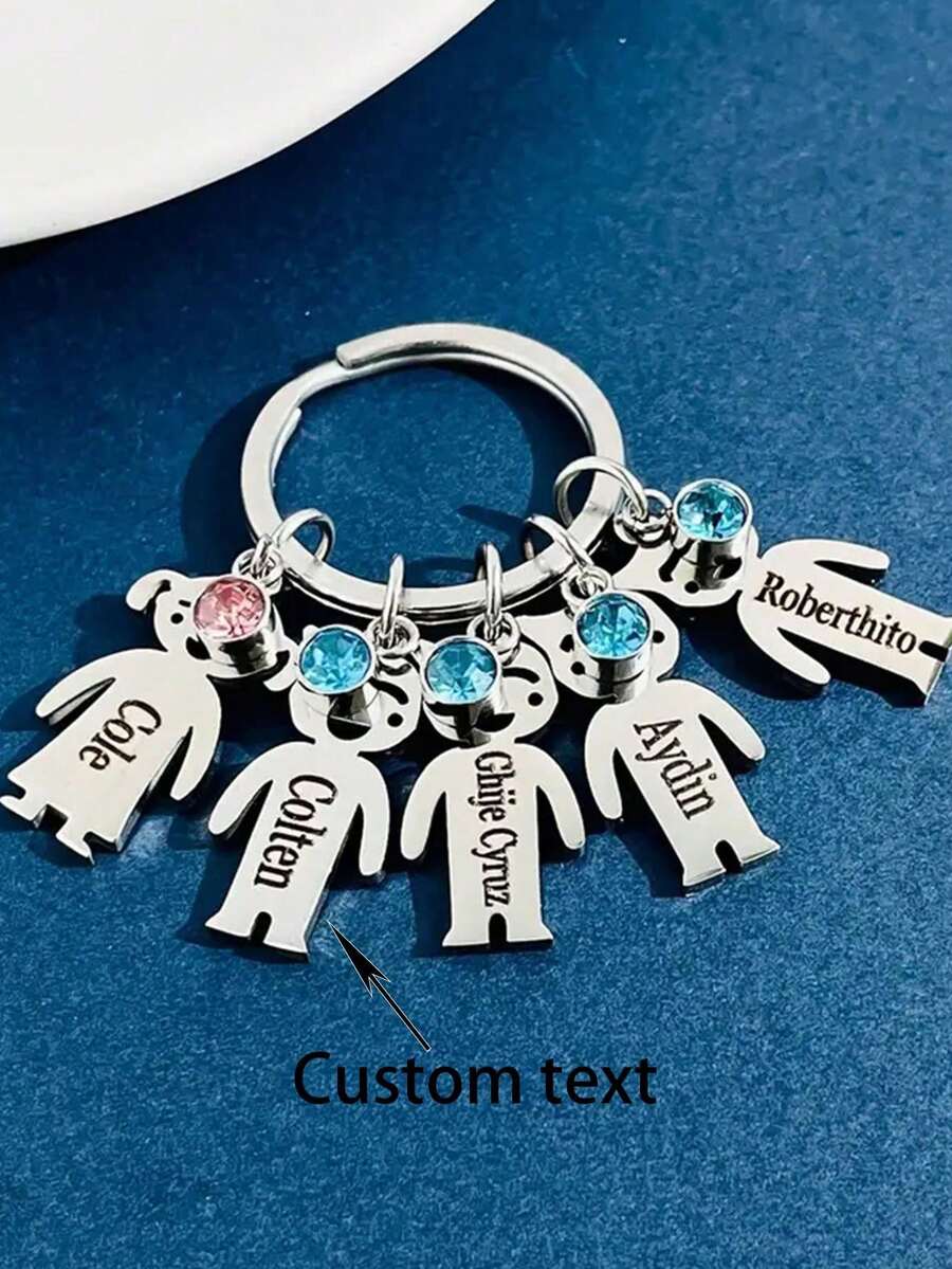 Móc khóa tùy chỉnh, Móc khóa tùy chỉnh với 1 đến 4 tên, Quà tặng móc khóa cá nhân hóa cho anh chị em, người yêu, gia đình, Halloween, Giáng sinh - Nhiều màu - Xem 1