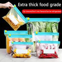 60 Ziplock Food Storage Bags, Three Sizes(10L,30M,20S), Reusable & Leak-Proof, Ideal For Fruits, Grains, Vegetables, Meat, Kitchen Organization Essentials, Reusable Snack Containers, Zipper Sliding Lock Bag. - View 3