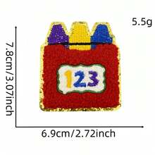 1pc New Cartoon Children Towel Embroidered Cloth Sticker With Golden Edge, Cambodian Student Backpack Embroidered Patch, Clothing Accessory Sticker - Learning Fabric Appliqué - View 9