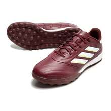 Adidas Copa Indoor Sports Shoes, Burgundy, White, And Fluorescent Green Color Blocking, Durable And Breathable, TF Spiked Basketball Boots - DSC_5133 - 查看 3