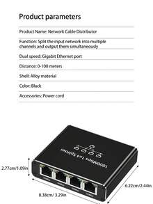 New Gigabit 2/3/4 Port PoE Ethernet Switch - Reliable Network Extender With USB Power Supply, Fast Adapter, 1000Mbps High-Speed Cat5/5e/6/7/8 Ethernet Cable, Supports 2-Device Network Cable Splitter, Broadband Network Port For Computer, Laptop, Router, Set-Top Box, Campus Network - View 12