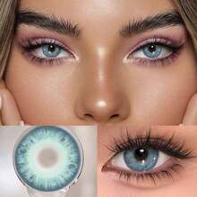 12 Pairs Of Colorful Contact Lens Cases, Offering A Variety Of Color Options. Comes With Contact Lens Cases And Wearing Tools, Suitable For Year-Round Use, And Can Be Used For Eye Makeup, Cosplay, Festive Event Dressing, Halloween Costumes, Cosplay, And More. - YF05 - 查看 3