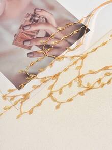 1pc 18K Gold Plated Multi-Layer Arabic Style Luxury Bridal Headpiece, Turkish & Kurdish Women's Dance Party & Wedding Accessory - Golden - View 6