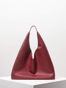 Large Capacity Vintage Tote Bags For Women, Business Casual Work Bag, Multifunction Handbag (Pattern Random) - Burgundy - View 2