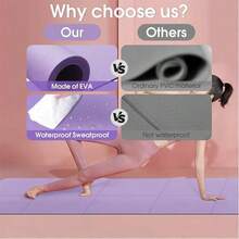 EVA材质可折叠瑜伽垫，尺寸173*61*0.3厘米，方便携带，适用于舞蹈、健身和瑜伽。 - 紫色 - 查看 5