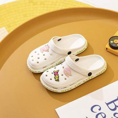 Dép xỏ ngón đôi in chữ hoạt hình mới năm 2026, dép đi biển dễ thương, chống trượt, unisex.