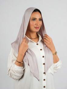 1pc Instant Triangle Hijab, All-In-One Tie-Up Design, Quick Wrap Without Slipping, No Undercap Needed, Suitable For Daily Wear, Prayer, And Outings - Multicolor - View 7