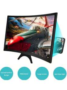 1 Magnificador de pantalla de teléfono móvil de 12/14/16/18 pulgadas de ultra alta definición, pantalla curva 3D recién actualizada, plegable y retráctil, soporte de escritorio para teléfono móvil, lente anti-luz azul, protección ocular. - Multicolor - Ver 9