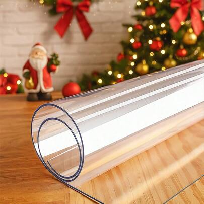 Tấm phủ bàn PVC trong suốt dày 0.25mm, hình chữ nhật, chống thấm nước và dầu mỡ, bảo vệ mặt bàn, mềm mại, thích hợp cho nhà bếp, bàn trang điểm, bàn làm việc, bàn ăn. Đồ dùng nhà bếp và phòng ăn gia đình.
