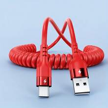 66W 5A USB Type-C 快充数据线，兼容三星 S24 S23 S21、13 等安卓手机，车载充电器 USB 数据线 USB C 充电线 - 彩色 - 查看 13