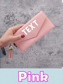 Personalized Long Tassel Wallet - Customized Text Ladies Card Holder & ID Case, Perfect Gift For Girlfriend - Multicolor - View 9