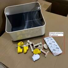 1 pieza Caja de almacenamiento con compartimentos de gran capacidad y diseño de personaje, a prueba de polvo y humedad, desmontable, organizador de escritorio, diseño humanizado, adecuado para dormitorio, escritorio, sala de estar, tocador, papelería, artículos varios, cosméticos, accesorios digitales, caja de almacenamiento de escritorio multifuncional, esencial para oficina en casa, estudio de estudiantes, cuidado de la piel y maquillaje, vida en la residencia, sala de estudio, ordenar el escritorio, viaje de negocios, decoración de alquiler, regalo de vacaciones - Multicolor - Ver 7