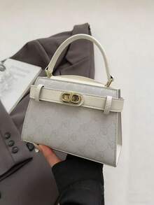 Bolso de mano casual versátil y de color contrastante de moda para mujeres - Blanco - Ver 9