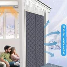 1 Piece Of Winter Magnetic Suction Warm Door Curtain, Thickened Encryption, Cold-Proof, Hole-Free Self-Suction, Bedroom Air Conditioning Windbreak Partition - Multicolor - View 5