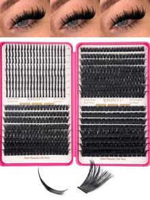 Individual False Eyelashes, Eyelash Book, Cluster Fake Eyelashes, DIY Home Eyelash Extension, Cluster False Eyelashes, Individual False Eyelashes, False Eyelashes - DD - View 9
