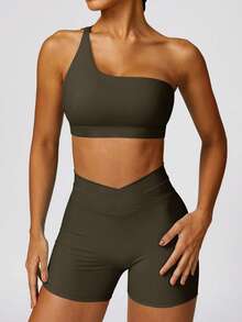 MASKERT Quần short thể thao nữ, quần yoga, quần chạy bộ, quần legging tập luyện co giãn cao. - Màu nâu  Mocha - Xem 5