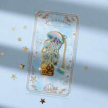 1pc Vintage Hollowed Out Jellyfish Metal Bookmark Exquisite Marine Animals Bookmarks With Chain Reading Book Clip Gift For Book Club Readers Friends Teachers Students - Jellyfish - View 7