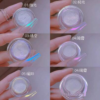 Get Glamorous With 1 Bottle 0.5g Nail Magic Mirror Powder Y2K Mirror Sky-Themed Moonlight Powder/Glitter Suitable For Spring & Summer Travels/Women And Girls/Home DIY Nail Salon For Professionals Nails Supplies