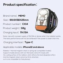 MeMO CX14 2026 New Magnetic Back Clip Dual-Use One-Size-Fits-All Phone Cooler, Equipped With Rechargeable Battery | RGB LED Semiconductor Heat Sink, Suitable For Mobile Phone Games And Live Streaming - Mobile Phone Cooler - Black - View 10