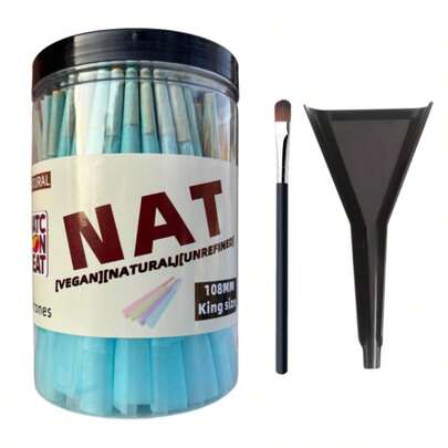 158/58/36支装天然预卷烟纸锥 - 108毫米超薄慢燃卷烟纸，带烟嘴/过滤嘴 - 喇叭形卷烟纸，是节日/情人节礼物和吸烟配件的完美之选，也是父亲节礼物的理想选择。