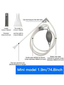 1 Aquarium Cleaner, Water Changer, Gravel Cleaner, Fish Tank Siphon Pump - 1.9m Mini Model - View 17
