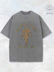 Nuevas camisetas de moda para hombres de primavera y verano, diseño de motivación para gimnasio con letras doradas y estampado artístico de levantamiento de pesas, camiseta lavada de 230 g/m², cuello redondo, ropa deportiva para gimnasio y actividades al aire libre, camiseta de fitness para todas las estaciones, ropa de entrenamiento, diseño deportivo, construcción duradera, ropa de alto rendimiento, ropa casual para atletas, ropa casual para Halloween y Navidad, camisetas de gimnasio, camiseta de ajuste cómodo, ropa de entrenamiento, estilo urbano, entusiastas del fitness 2025. - Marrón - Ver 11