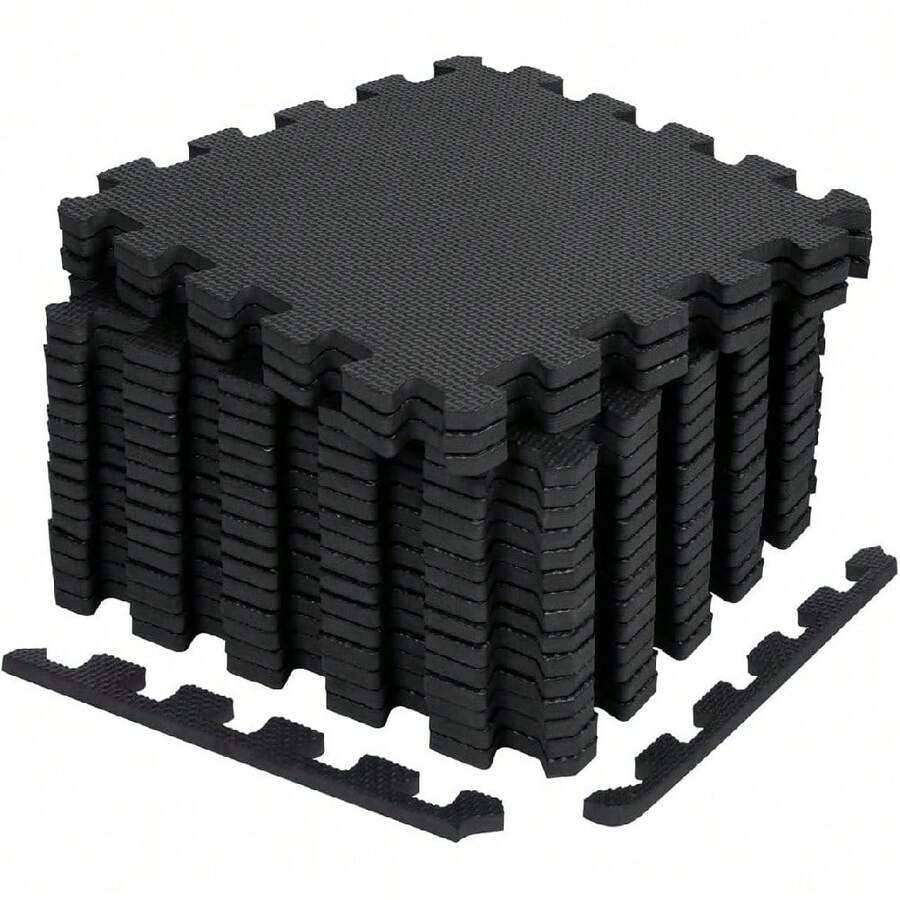 Interlocking Floor Mats - Black - View 1