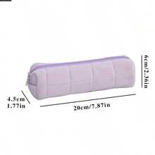 1pc Soft Plush Pencil Case/Cushion/Storage Bag, Designed For Women, Creative Stationery Storage Box, Large Capacity, Cute Cosmetic Bag, Incorporating Japanese Design Style, Back To School Essential; Back To School Supplies, Pencil Case, Backpack - A - View 2