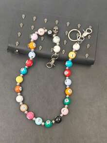 2025 Autumn New Arrivals Multicolour Billiard Ball Chain For Pants Punk Y2K Hip-Hop Men And Women One's Waist Luxury Accessories Halloween Festival Gift Product Numerical Sequence, Randomly Sent - một kích cỡ - Xem 3