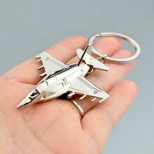 Metal Airplane Keychain, Creative Keyring, Fighter Jet Key Pendant, Aviation Small Gift, Engraved Souvenir - A-053 Fighter Jet [silver] - View 12