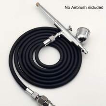 Ống dẫn khí nén bện 6ft dành cho súng phun sơn, có đầu nối Paasche và van điều chỉnh 1/4" cho máy nén khí. - ống dẫn khí súng phun - Xem 4