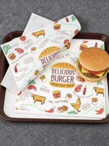 快餐店专用汉堡防油纸，防油防撕裂包装纸 - 查看 7