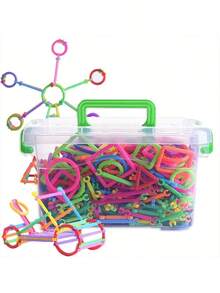 200pcs Magic Connecting Rod Building Set, STEM Construction Toy, DIY Interlocking Building Blocks, Educational Puzzle Toy For Kids, Logic Training Learning Toy, Classroom Reward, Party Favor, Birthday Gift, Christmas Gift - Multicolor - View 11