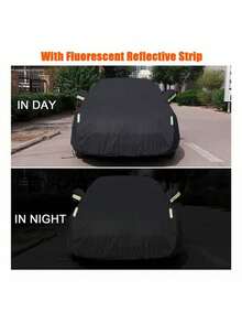 Funda universal para coche con tiras reflectantes completas para protección solar, a prueba de polvo, impermeable, protección UV y resistencia a arañazos. - A - Ver 7