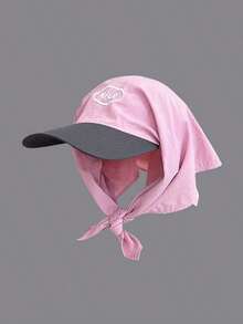 A Scarf Hat Korean Version Of Color Block Camping Headband Can Be Tied Into A Ponytail Empty Top Hat Summer Breathable Strap Quick-Drying Hat - Kiểu 4 - Xem 5