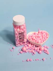 95g/3.35oz Cake Decorating Sugar Sprinkles, Round Beads & Rod Jimmies Mix.For Decorating Cakes, Ice Cream, Cupcakes, Donuts, Lollipops. Perfect Party Supplies For Birthdays, Weddings, Christmas And Valentine's Day.For Decoration Only, Not Edible. - View 7