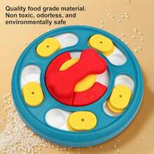 QILP Interactive Dog Treat Puzzle Toy With Ow Feeder Design For Mental Stimn And IQ Training Preven Overeating And Fast Eating Helps Fig Obesity Suitable For All Dog Si And Breeds Dule Plastic In Blue - như hình ảnh - Xem 5