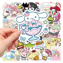 SANRIO 100张/套 可爱卡哇伊防水乙烯基动漫贴纸 趣味猫咪卡通贴纸 笔记本电脑装饰防水贴纸（部分图案随机） 圣诞节 圣诞礼物 游戏 圣诞装饰 热门礼物 男士礼物 游戏 派对游戏 动漫人物 微缩模型 小玩意 - 彩色 - 查看 6