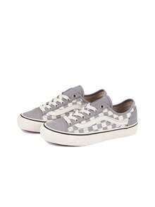 Tênis Vans Masculino e Feminino Estilo 36 Decon VR3 SF Xadrez Esportivo Casual de Lona VN0007R2BGF - Cinza claro - Ver 2