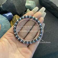 1件赤铁矿和磁铁矿水晶手链，男女皆宜的护身宝石首饰礼品 - 保護 - 查看 2