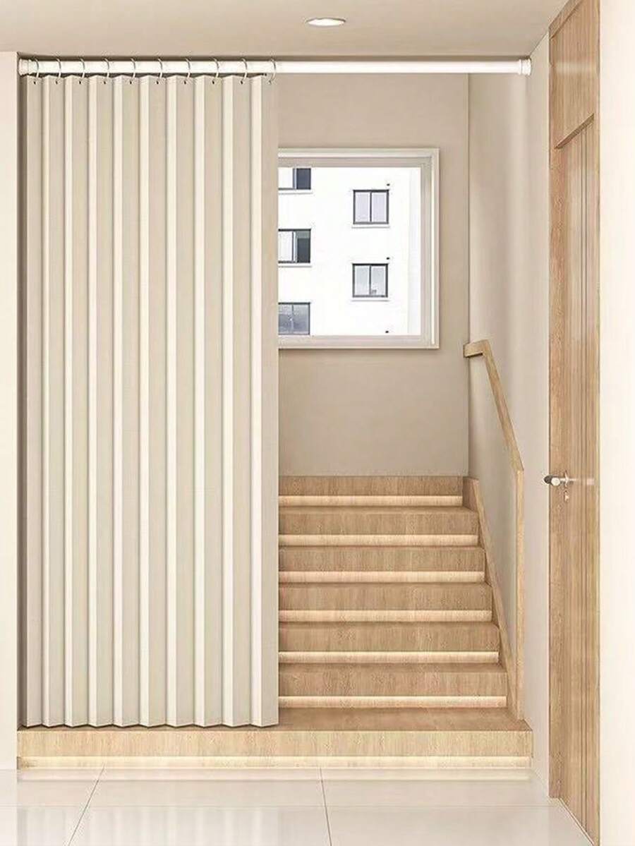 Modern Waterproof & Dustproof Design, Perfect For Bathroom, Bedroom, Living Room And Cabinet Dividers. Equipped With Hooks, Excellent Waterproof Performance. - M - View 1