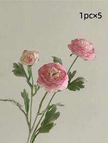1/3/5pcs Velvet Lotus Peony Artificial Flowers, Bouquet With Leaves, Realistic Long Stems, Artificial Material That Will Never Wither, Suitable For Home Decoration, Room Decoration, Flower Arrangement, Outdoor Garden Decoration, Wedding Bouquet, Mother's Day And Valentine's Day Gifts. - Multicolor - View 15