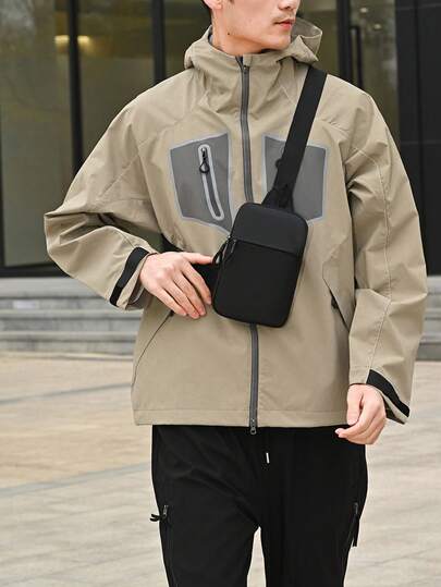 Small Crossbody Bag Fits Phone, Dual Pocket Waterproof Chest Pack, Unisex Fitness Travel Backpack, Hiking Camping Daypack, Suitable For School/Birthday Gift/School Supplies/Office Supplies/Outdoor Gear/Organization & Storage/Christmas Gift