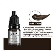 6-Color Permanent Makeup Pigment, Suitable For Eyebrows, Eyeliner, Lips And Other Areas, Micro-Needle Tattoo Supplies, Suitable For Eyebrow Tattoo Machine, Professional Beauty Makeup Pigment Set - Multicolor - View 6