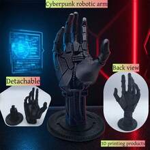 1 Giá đỡ tượng cánh tay máy Cyberpunk - Trang trí bàn làm việc game, cánh tay và đế có thể tháo rời, phù hợp cho các game nhập vai Cyberpunk, tuyệt vời để trang trí nhà cửa và văn phòng - Món đồ sưu tầm Giáng sinh chủ đề Cyberpunk lý tưởng, giá đỡ trang trí nhà cửa. - Nhiều màu - Xem 3