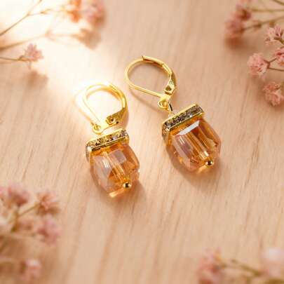 Fashionable Square Shaped Artificial Crystal Earring For Women Girls Dangle Earrings With Rhinestone Embellishment Elegant Drop Earrings For Wedding Party Prom Festival Special Occasion Gift High Grade Glass Material Silver Tone Finish Non-Oxidizing Shine Durable Construction Comfortable Fit For Daily Wear Lightweight Jewelry Accessory Chic Romantic Aesthetic Style Unique French Hook Secure Design Skin  Material Hypoallergenic Vibe Luxury Feel Affordable Price Point  Fashion Jewelry For Teens Women Bold Minimalist Piece Clear Emerald Green Color Options Vibrant Palette Jewelry For Party Night Out Wedding Guest Decor Sophisticated Chic Jewelry Collection High End Look Modern Retro Fusion Design High Polished Mirror Finish Smooth Surface Fashion Forward Lady Accessory Classic Timeless Beauty Piece Versatile Matching For Any Outfit Dresses Casual Formal Wear Professional Look Essential Earring Piece Unique Gift For Special Women