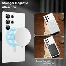 1个奶油白陶瓷液态硅胶亲肤磨砂防指纹强磁环兼容无线充电保护壳，防滑防尘防震，适用于三星Galaxy S26 Ultra/S26 Plus/S26/S26 Edge/S26 Pro/S25 Ultra/S25 Plus/S25/S25 Edge/S25 FE/S24 Ultra/S24 Plus/S24/S23 Ultra/S23 Plus/S23/S23 FE/S22 Ultra/S22 Plus/S22/S21 Ultra/S21 Plus/S21/S20 Ultra/S20 Plus/S20/S20 FE/A57/A37/A17/A07/A56/A36/A26/A55/A35/A25/A15/A24/A34/A14/A16/A06/A05 - 白色 - 查看 4